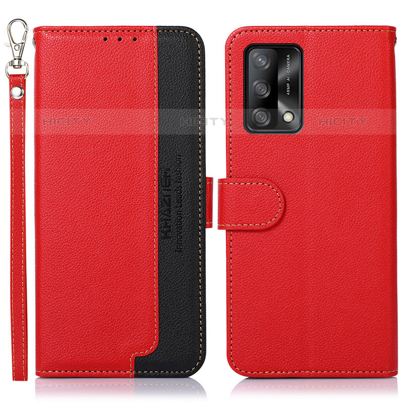 Handytasche Stand Schutzhülle Flip Leder Hülle A09D für Oppo Reno6 Lite Rot