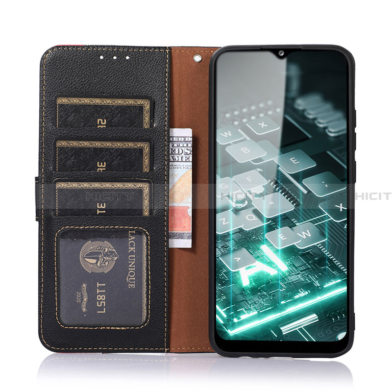 Handytasche Stand Schutzhülle Flip Leder Hülle A09D für Samsung Galaxy A22 5G SC-56B groß