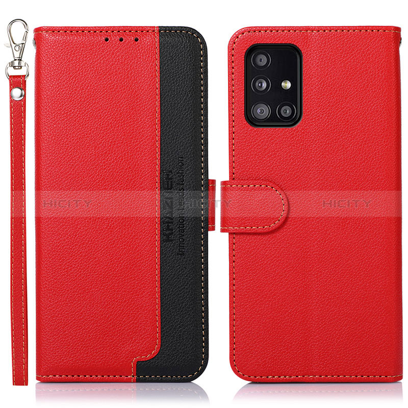 Handytasche Stand Schutzhülle Flip Leder Hülle A09D für Samsung Galaxy A51 4G Rot