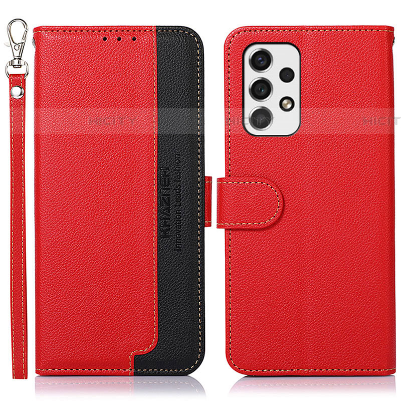 Handytasche Stand Schutzhülle Flip Leder Hülle A09D für Samsung Galaxy A53 5G Rot Plus