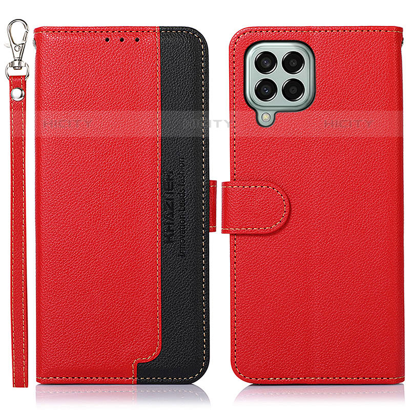 Handytasche Stand Schutzhülle Flip Leder Hülle A09D für Samsung Galaxy M33 5G Rot Plus