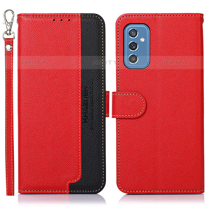 Handytasche Stand Schutzhülle Flip Leder Hülle A09D für Samsung Galaxy M52 5G Rot Plus