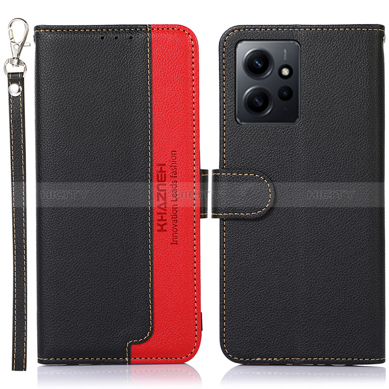 Handytasche Stand Schutzhülle Flip Leder Hülle A09D für Xiaomi Redmi Note 12 4G Schwarz Plus