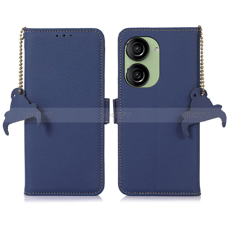 Handytasche Stand Schutzhülle Flip Leder Hülle A10D für Asus ZenFone 10 Blau