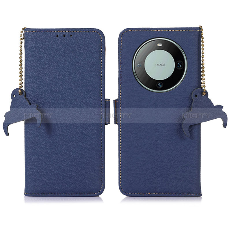 Handytasche Stand Schutzhülle Flip Leder Hülle A10D für Huawei Mate 60 Blau Plus