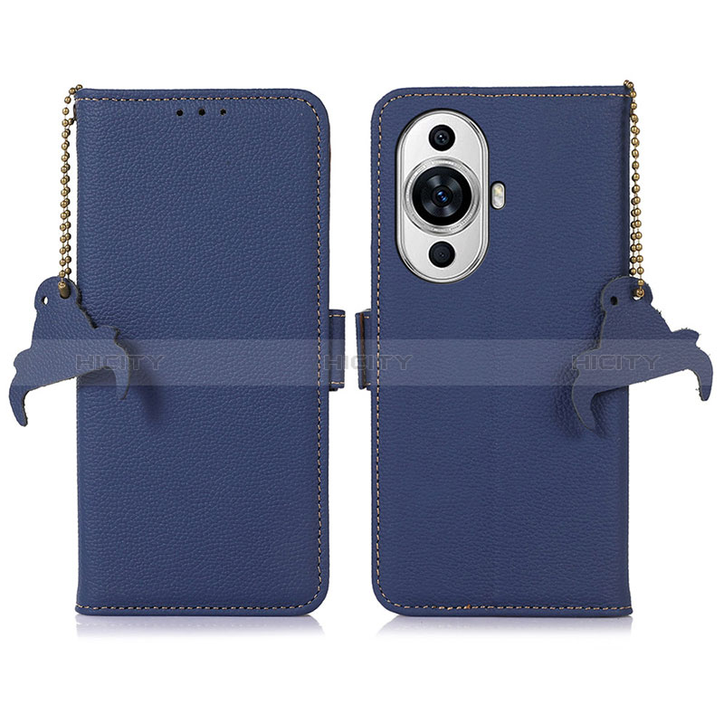 Handytasche Stand Schutzhülle Flip Leder Hülle A10D für Huawei Nova 11 Pro Blau