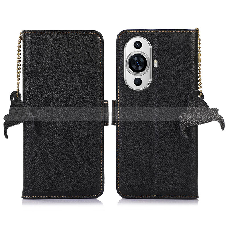 Handytasche Stand Schutzhülle Flip Leder Hülle A10D für Huawei Nova 11 Schwarz