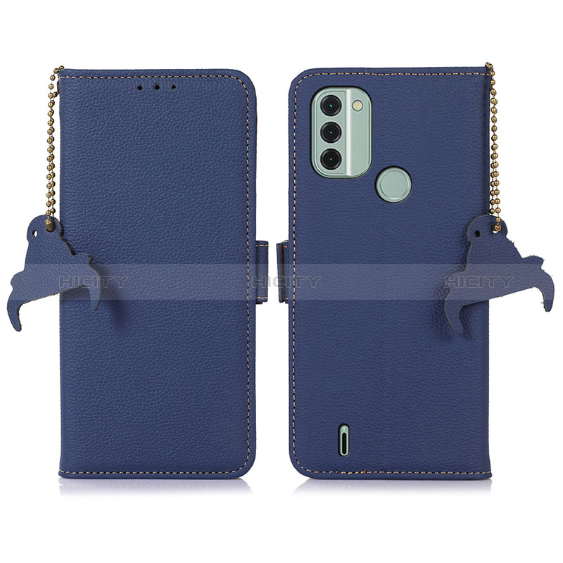 Handytasche Stand Schutzhülle Flip Leder Hülle A10D für Nokia C31 Blau Plus