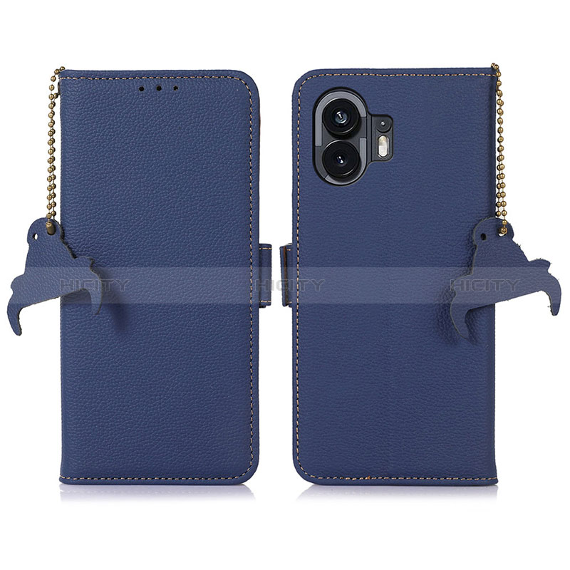 Handytasche Stand Schutzhülle Flip Leder Hülle A10D für Nothing Phone 2 Blau