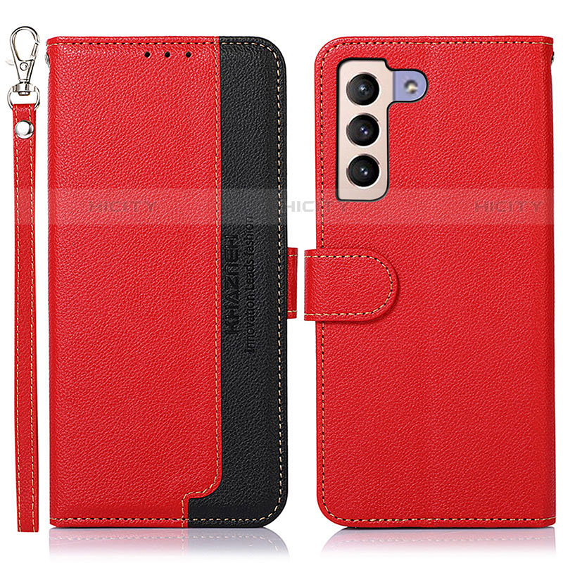 Handytasche Stand Schutzhülle Flip Leder Hülle A10D für Samsung Galaxy S21 5G Rot