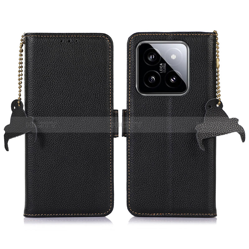 Handytasche Stand Schutzhülle Flip Leder Hülle A10D für Xiaomi Mi 14 5G Schwarz