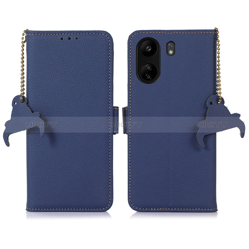 Handytasche Stand Schutzhülle Flip Leder Hülle A10D für Xiaomi Redmi 13C Blau Plus