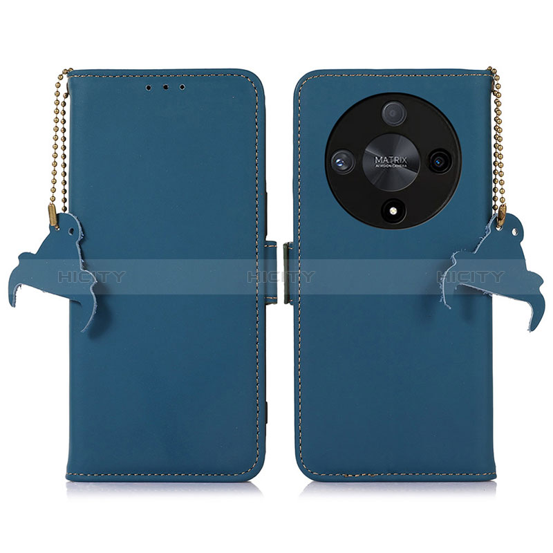 Handytasche Stand Schutzhülle Flip Leder Hülle A11D für Huawei Honor Magic6 Lite 5G Blau