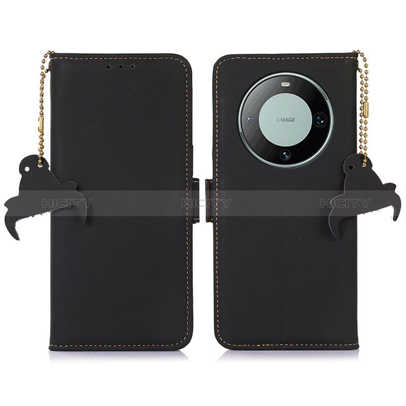 Handytasche Stand Schutzhülle Flip Leder Hülle A11D für Huawei Mate 60 Schwarz Plus