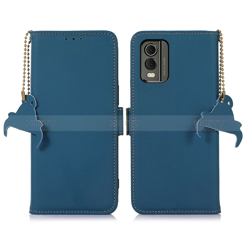 Handytasche Stand Schutzhülle Flip Leder Hülle A11D für Nokia C32 Blau