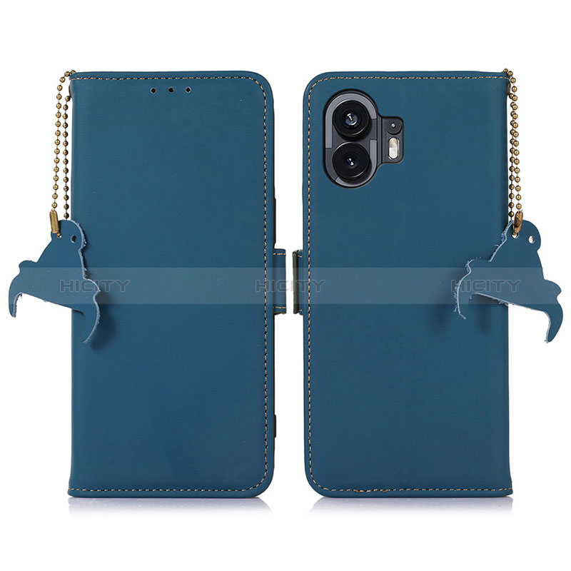 Handytasche Stand Schutzhülle Flip Leder Hülle A11D für Nothing Phone 2 Blau