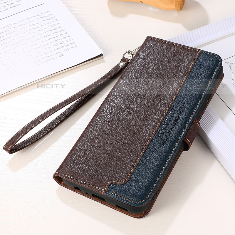 Handytasche Stand Schutzhülle Flip Leder Hülle A11D für Samsung Galaxy S21 Plus 5G Braun