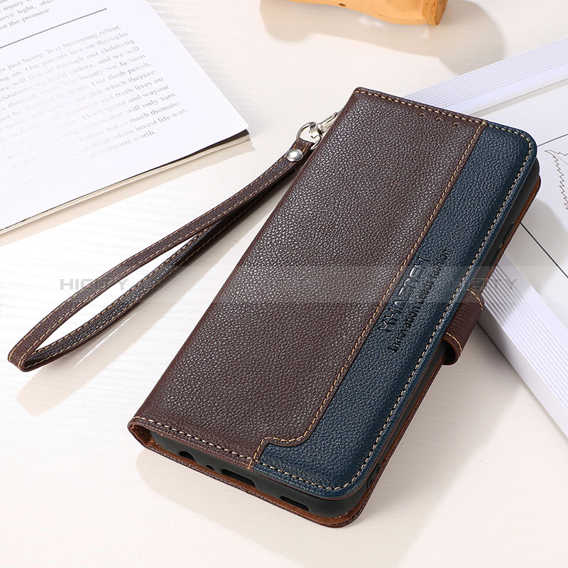 Handytasche Stand Schutzhülle Flip Leder Hülle A11D für Samsung Galaxy S24 Plus 5G Braun