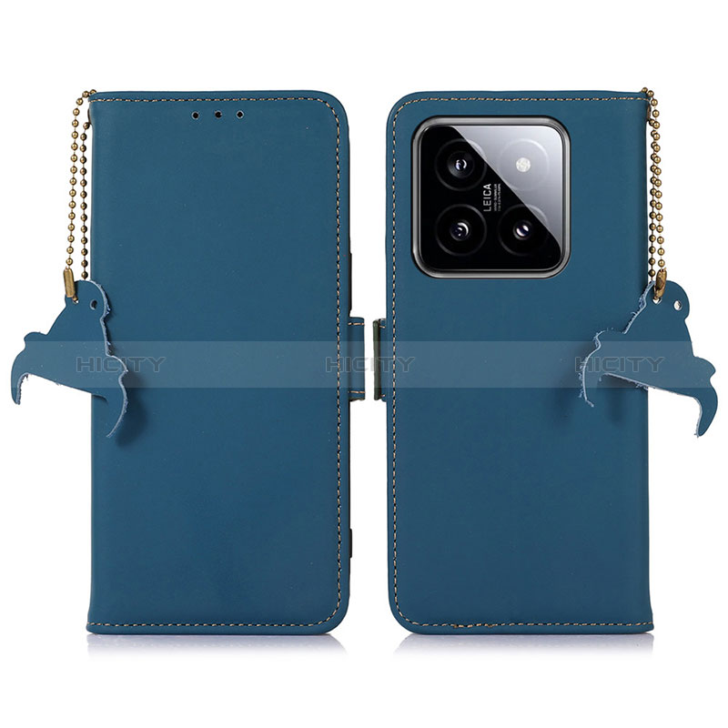 Handytasche Stand Schutzhülle Flip Leder Hülle A11D für Xiaomi Mi 14 Pro 5G Blau