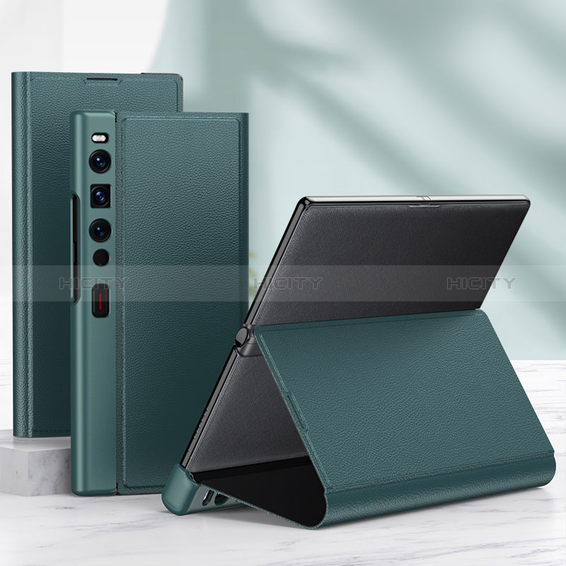 Handytasche Stand Schutzhülle Flip Leder Hülle AC1 für Huawei Mate Xs 2 Grün Plus