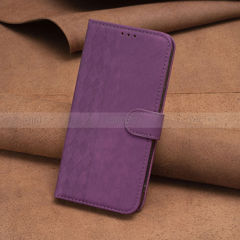 Handytasche Stand Schutzhülle Flip Leder Hülle B01F für Motorola Moto E13 Violett