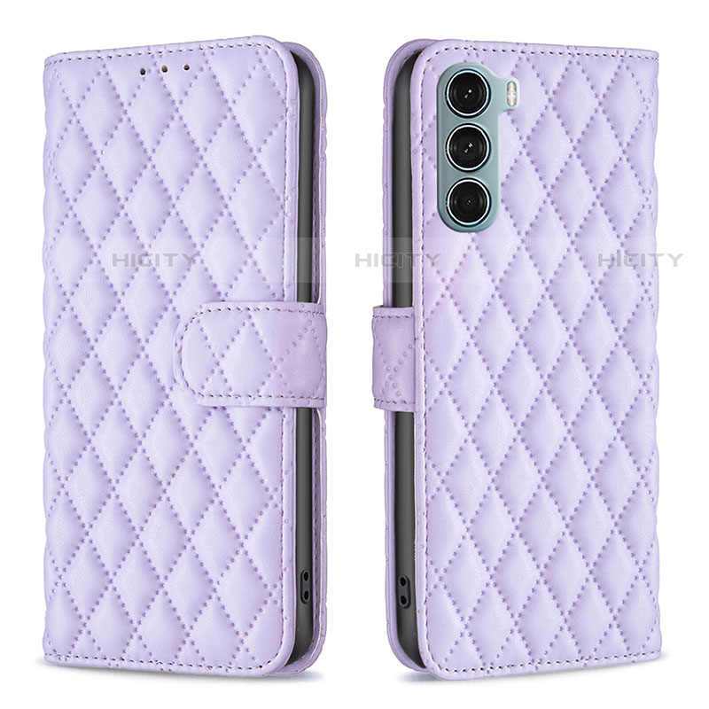 Handytasche Stand Schutzhülle Flip Leder Hülle B01F für Motorola Moto Edge S30 5G Violett