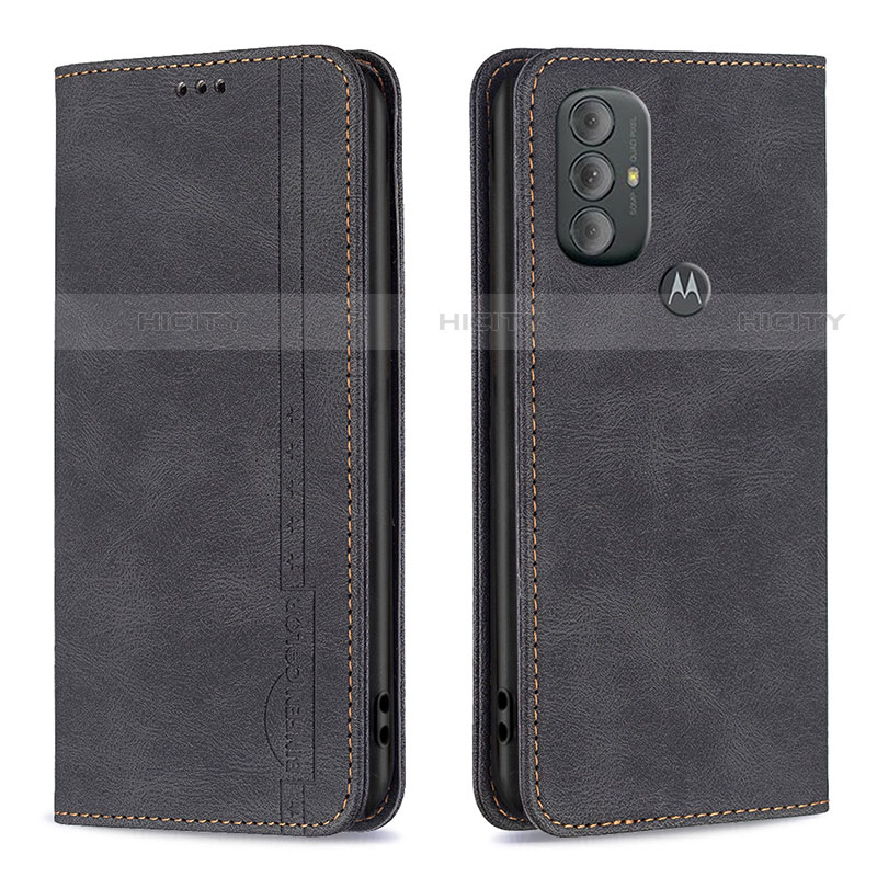 Handytasche Stand Schutzhülle Flip Leder Hülle B01F für Motorola Moto G Play (2023) groß