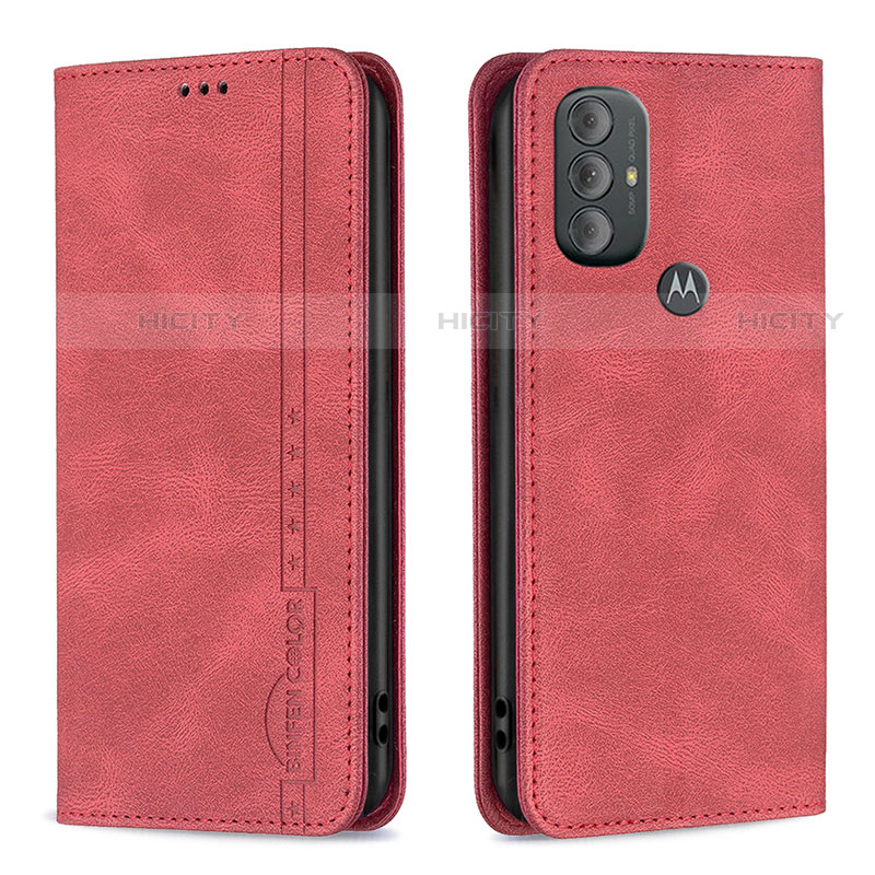 Handytasche Stand Schutzhülle Flip Leder Hülle B01F für Motorola Moto G Play (2023) groß