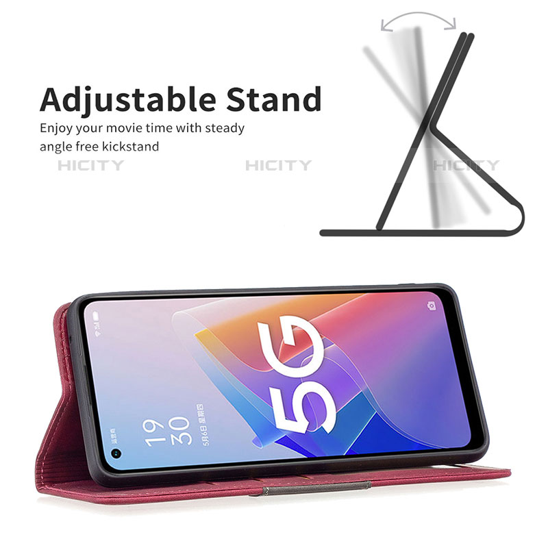 Handytasche Stand Schutzhülle Flip Leder Hülle B01F für OnePlus Nord N20 5G groß