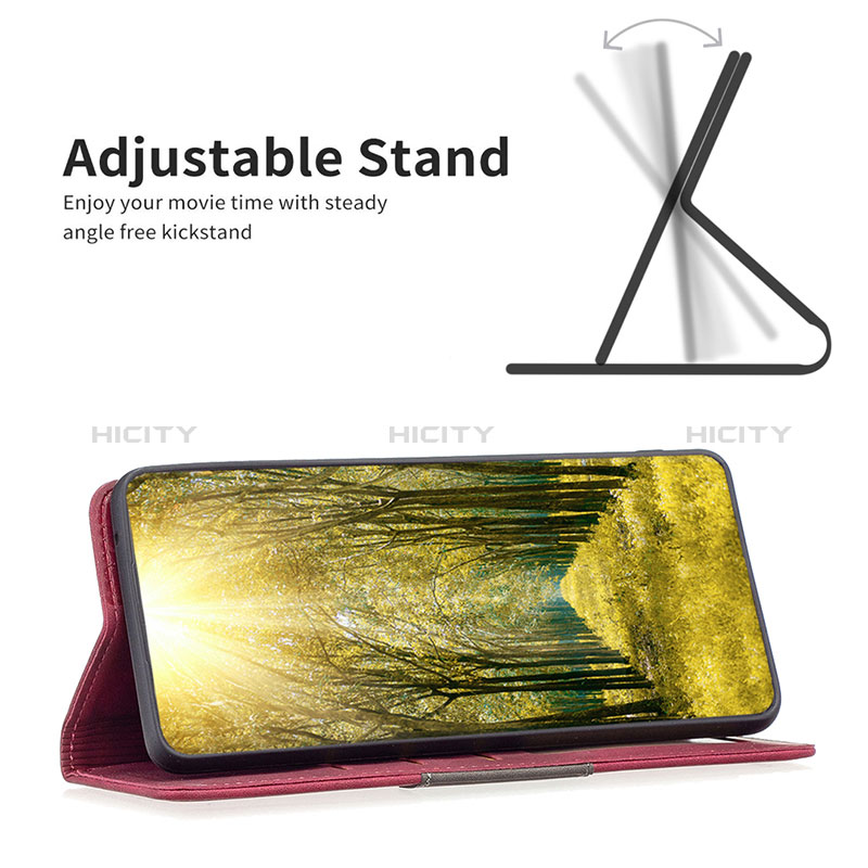 Handytasche Stand Schutzhülle Flip Leder Hülle B01F für Oppo A56S 5G groß