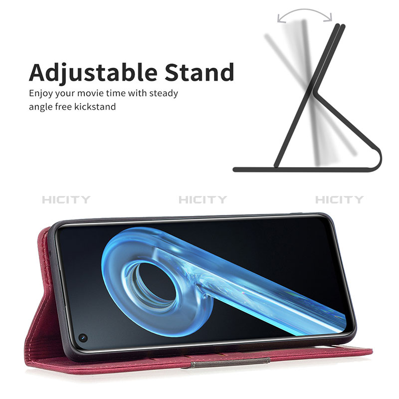 Handytasche Stand Schutzhülle Flip Leder Hülle B01F für Oppo K10 4G groß