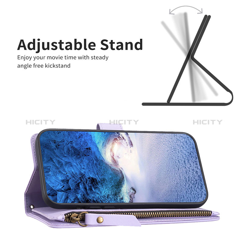 Handytasche Stand Schutzhülle Flip Leder Hülle B01F für Realme C51 groß