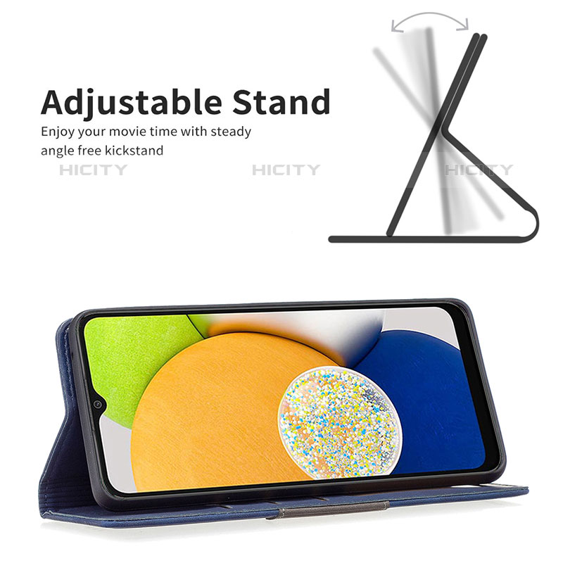 Handytasche Stand Schutzhülle Flip Leder Hülle B01F für Samsung Galaxy A03