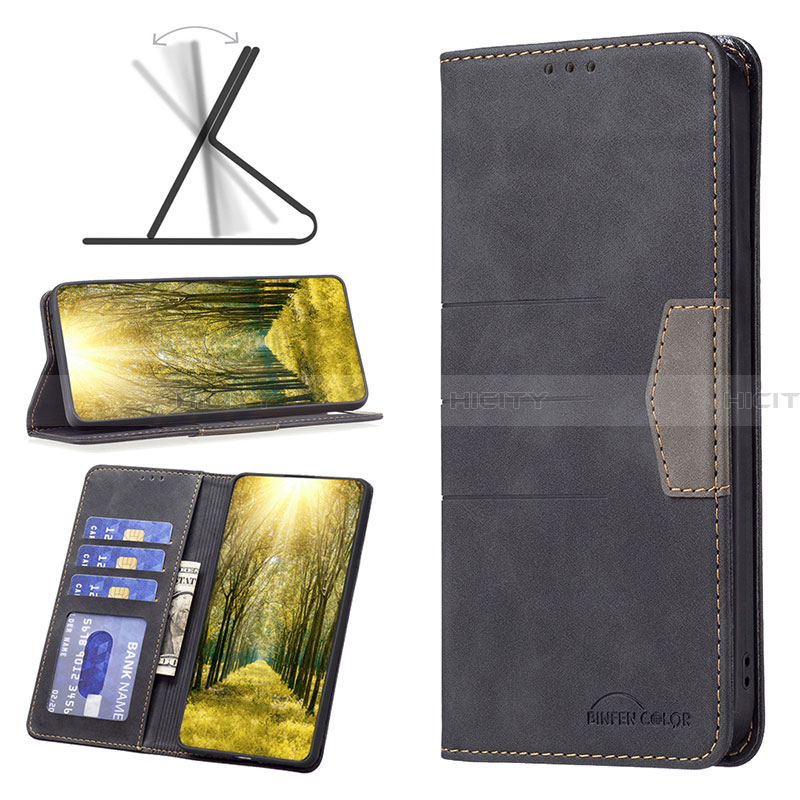 Handytasche Stand Schutzhülle Flip Leder Hülle B01F für Samsung Galaxy A04 4G groß