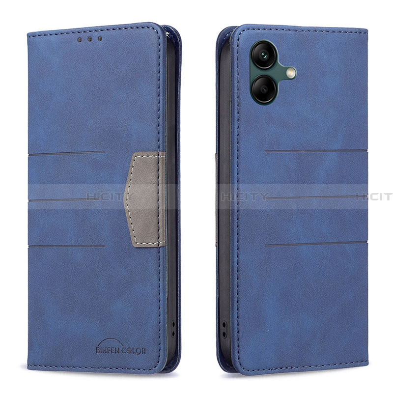 Handytasche Stand Schutzhülle Flip Leder Hülle B01F für Samsung Galaxy A04 4G Blau Plus