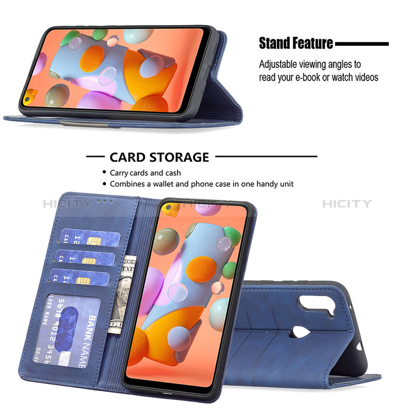 Handytasche Stand Schutzhülle Flip Leder Hülle B01F für Samsung Galaxy A11