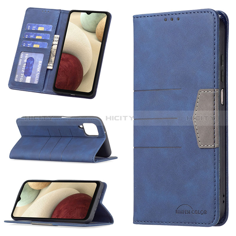 Handytasche Stand Schutzhülle Flip Leder Hülle B01F für Samsung Galaxy A12 Nacho