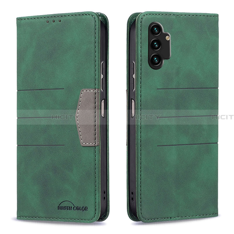 Handytasche Stand Schutzhülle Flip Leder Hülle B01F für Samsung Galaxy A13 4G groß