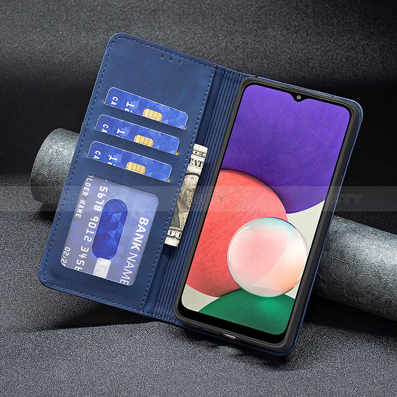 Handytasche Stand Schutzhülle Flip Leder Hülle B01F für Samsung Galaxy A22s 5G groß