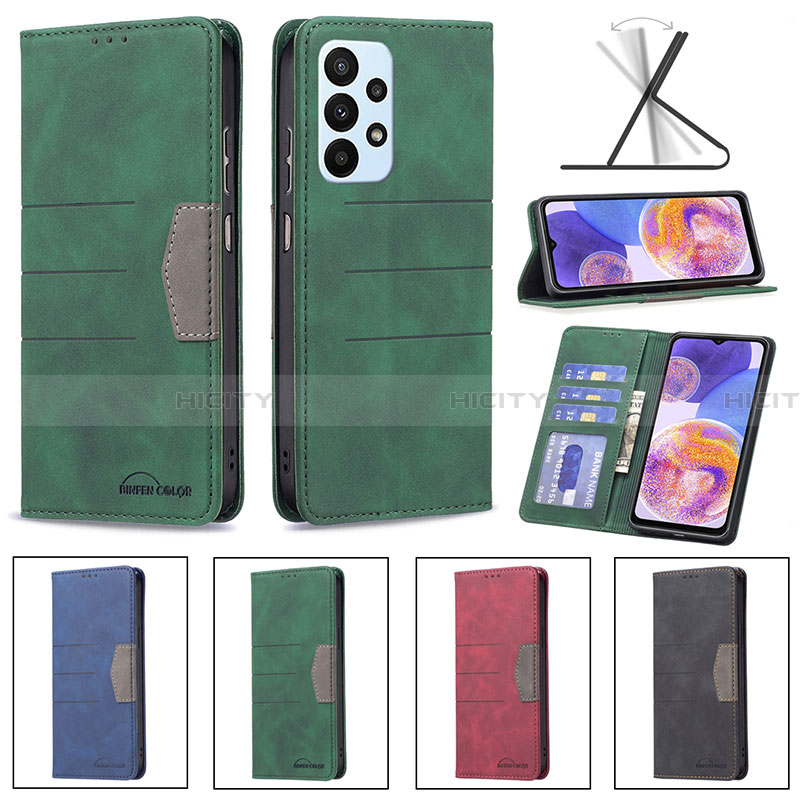 Handytasche Stand Schutzhülle Flip Leder Hülle B01F für Samsung Galaxy A23 4G