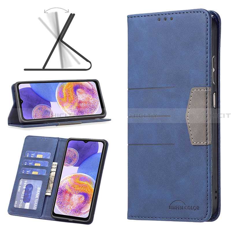 Handytasche Stand Schutzhülle Flip Leder Hülle B01F für Samsung Galaxy A23 4G