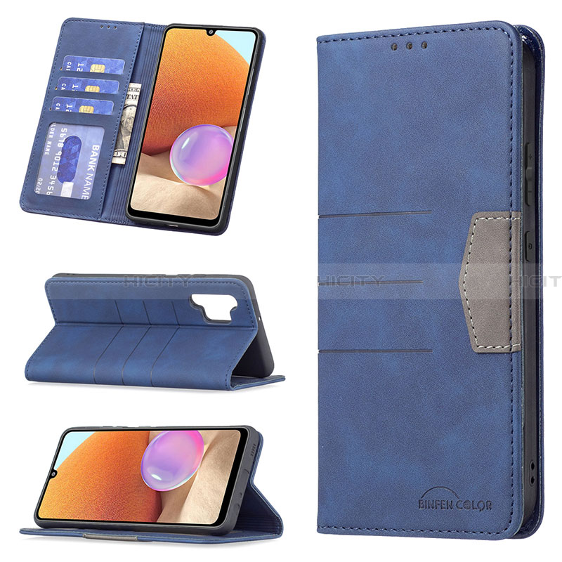 Handytasche Stand Schutzhülle Flip Leder Hülle B01F für Samsung Galaxy A32 4G groß