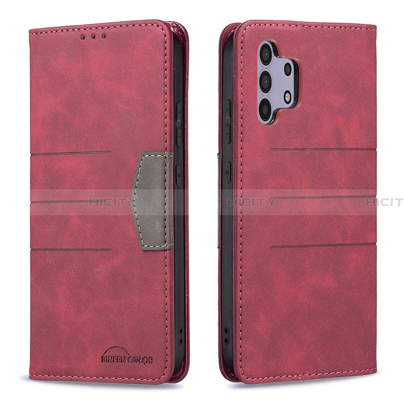 Handytasche Stand Schutzhülle Flip Leder Hülle B01F für Samsung Galaxy A32 5G Rot