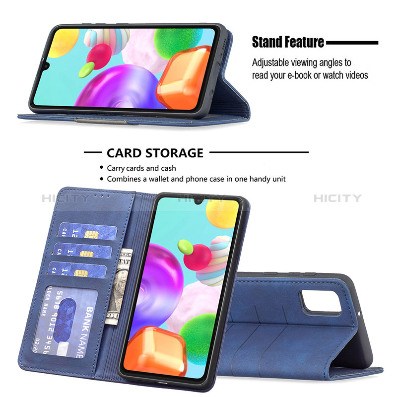 Handytasche Stand Schutzhülle Flip Leder Hülle B01F für Samsung Galaxy A41