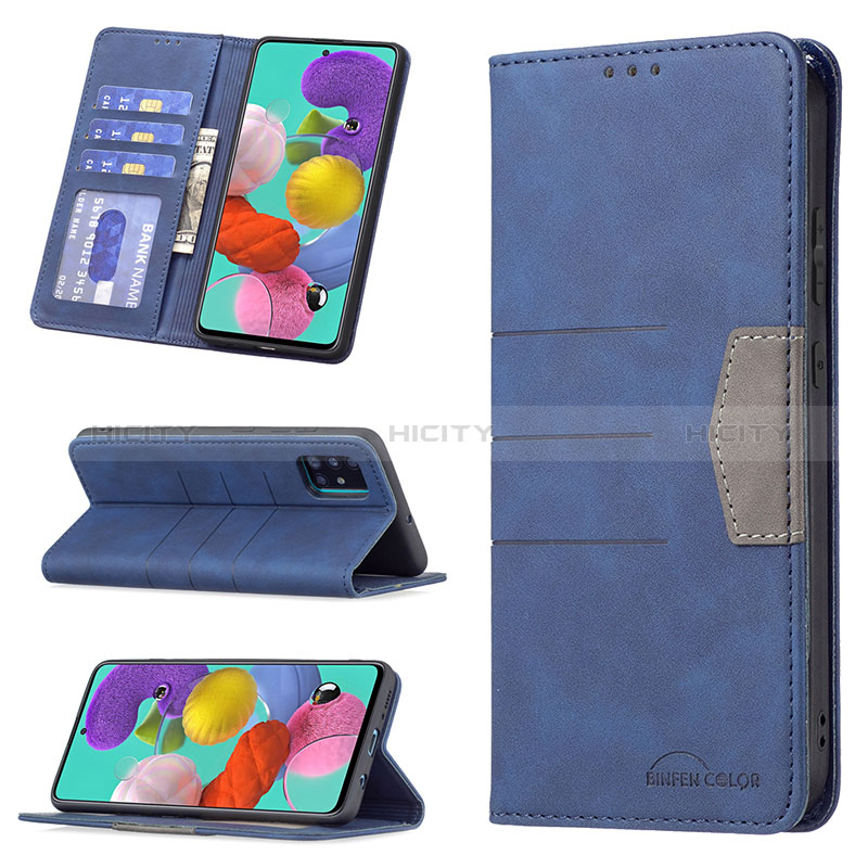 Handytasche Stand Schutzhülle Flip Leder Hülle B01F für Samsung Galaxy A51 4G