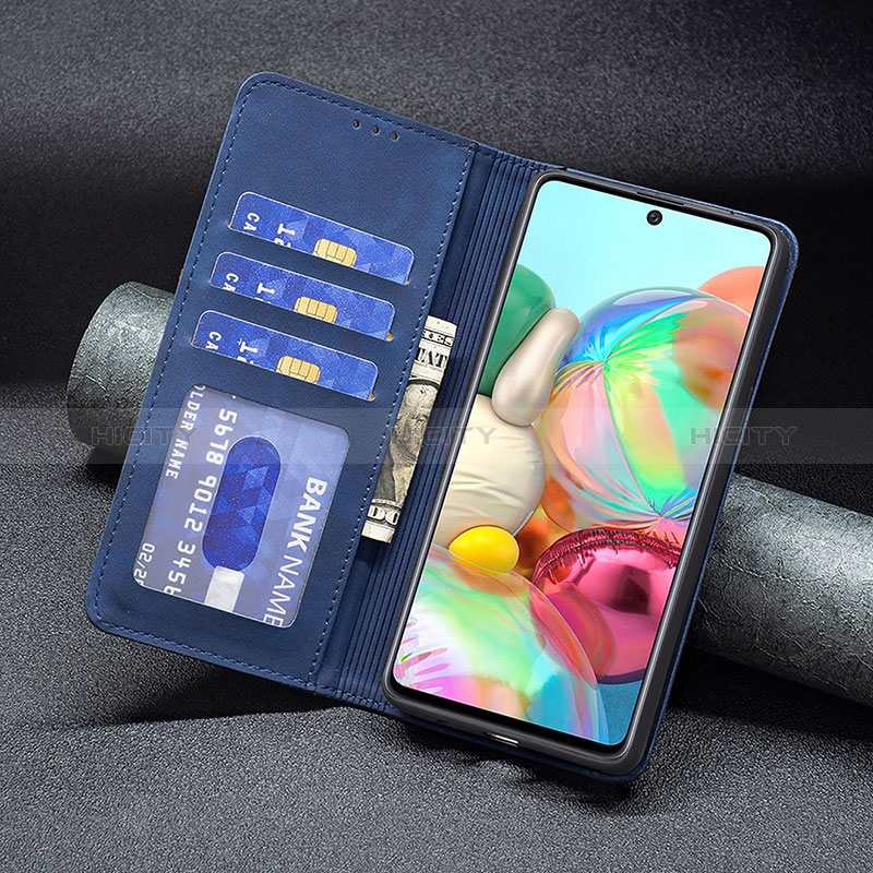 Handytasche Stand Schutzhülle Flip Leder Hülle B01F für Samsung Galaxy A71 4G A715 groß