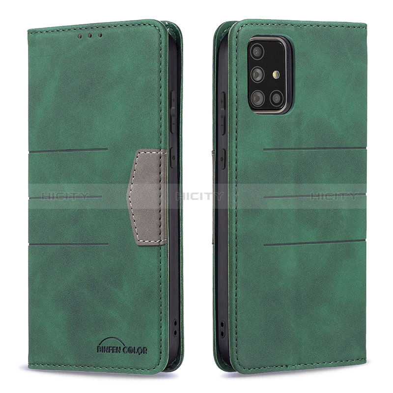 Handytasche Stand Schutzhülle Flip Leder Hülle B01F für Samsung Galaxy A71 4G A715 groß