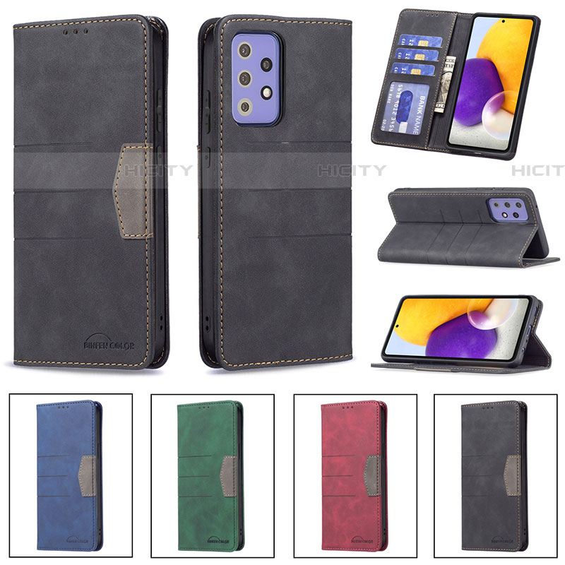 Handytasche Stand Schutzhülle Flip Leder Hülle B01F für Samsung Galaxy A72 5G