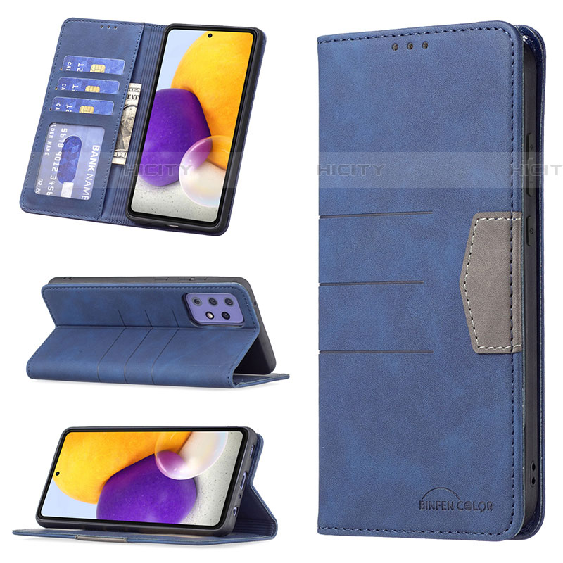 Handytasche Stand Schutzhülle Flip Leder Hülle B01F für Samsung Galaxy A72 5G