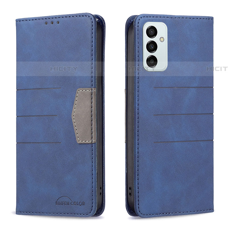 Handytasche Stand Schutzhülle Flip Leder Hülle B01F für Samsung Galaxy F23 5G Blau